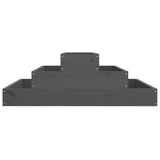 Planter Grey 80x80x27 cm Solid Wood Pine - 45-Degree Angle