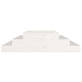 Planter White 110x110x27 cm Solid Wood Pine - Top-Down View