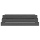 Planter Grey 110x110x27 cm Solid Wood Pine