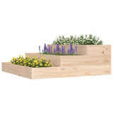 Planter 78x78x27 cm Solid Wood Pine - Side View