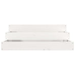 Planter White 78x78x27 cm Solid Wood Pine