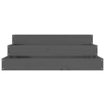 Planter Grey 78x78x27 cm Solid Wood Pine