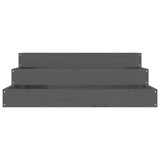 Planter Grey 78x78x27 cm Solid Wood Pine - Top-Down View
