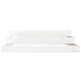 Planter White 107x107x27 cm Solid Wood Pine