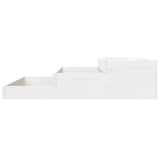Planter White 107x107x27 cm Solid Wood Pine