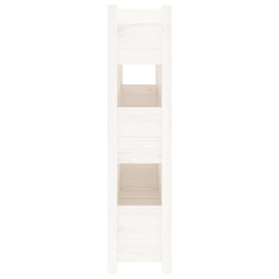Planter White 112x25x104.5 cm Solid Wood Pine
