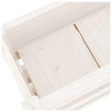 Planter White 112x25x104.5 cm Solid Wood Pine