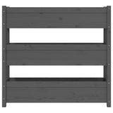 Planter Grey 112x25x104.5 cm Solid Wood Pine