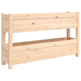 Planter 112x25x66 cm Solid Wood Pine - Front View