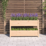 Planter 112x25x66 cm Solid Wood Pine - Side View