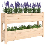 Planter 112x25x66 cm Solid Wood Pine - Top-Down View