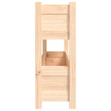 Planter 112x25x66 cm Solid Wood Pine - Rear View