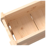Planter 112x25x66 cm Solid Wood Pine - Close-Up Angle