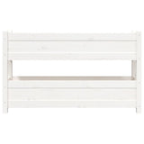 Planter White 112x25x66 cm Solid Wood Pine