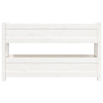Planter White 112x25x66 cm Solid Wood Pine