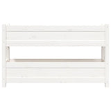Planter White 112x25x66 cm Solid Wood Pine - 45-Degree Angle