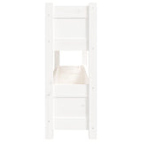 Planter White 112x25x66 cm Solid Wood Pine - Rear View