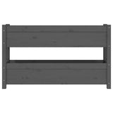 Planter Grey 112x25x66 cm Solid Wood Pine
