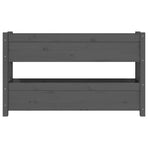 Planter Grey 112x25x66 cm Solid Wood Pine