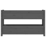 Planter Grey 112x25x66 cm Solid Wood Pine - 45-Degree Angle