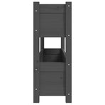 Planter Grey 112x25x66 cm Solid Wood Pine