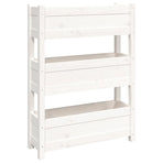 Planter White 77x25x104.5 cm Solid Wood Pine