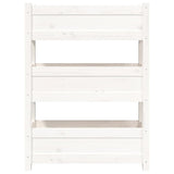 Planter White 77x25x104.5 cm Solid Wood Pine - 45-Degree Angle