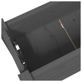 Planter Grey 77x25x104.5 cm Solid Wood Pine - Close-Up Angle