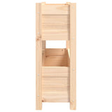 Planter 77x25x66 cm Solid Wood Pine - Rear View