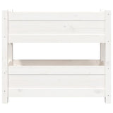 Planter White 77x25x66 cm Solid Wood Pine