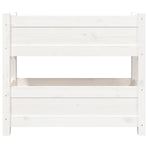 Planter White 77x25x66 cm Solid Wood Pine