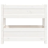 Planter White 77x25x66 cm Solid Wood Pine - 45-Degree Angle