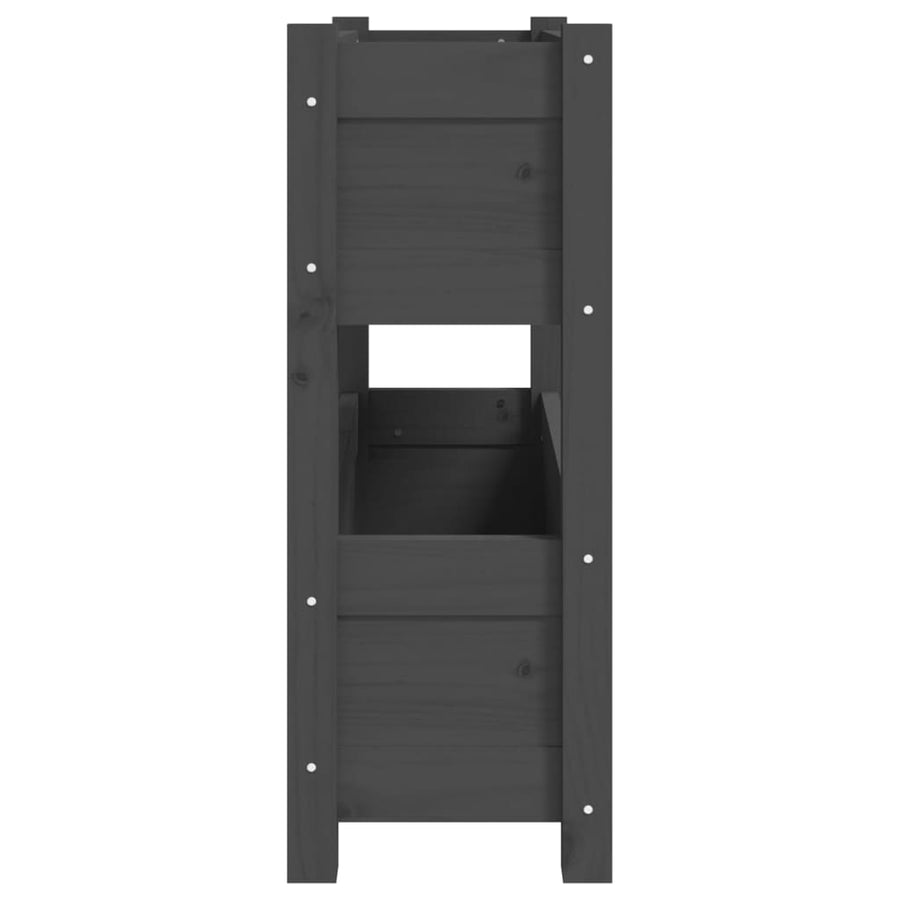 Planter Grey 77x25x66 cm Solid Wood Pine