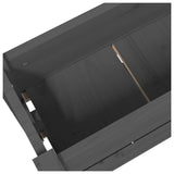 Planter Grey 77x25x66 cm Solid Wood Pine - Close-Up Angle