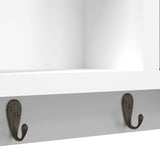 Key Cabinet White 40x8.5x20 cm Engineered Wood&Steel - Extra Image
