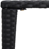Nesting Tables 3 pcs Black Poly Rattan - Close-Up Angle