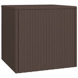 Side Tables 3 pcs Brown Poly Rattan - Side View