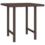 Side Tables 3 pcs Brown Poly Rattan - Top-Down View