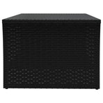 Coffee Table Black 100x50x40 cm Poly Rattan