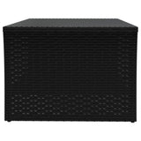 Coffee Table Black 100x50x40 cm Poly Rattan - Top-Down View