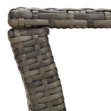 Coffee Table Grey 100x50x40 cm Poly Rattan - 45-Degree Angle