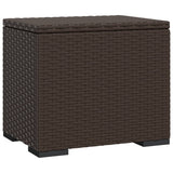 Ottoman with Cushion Brown 40x30x40 cm Poly Rattan - 45-Degree Angle