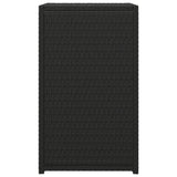 C Table Black 40x35x60 cm Poly Rattan - Side View