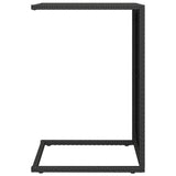 C Table Black 40x35x60 cm Poly Rattan - Top-Down View