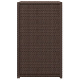 C Table Brown 40x35x60 cm Poly Rattan - Side View