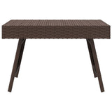 Foldable Side Table Brown 60x40x38 cm Poly Rattan