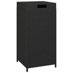 Trash Bin Black 40x40x80 cm Poly Rattan
