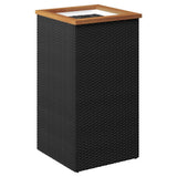 Planter Black 40x40x80 cm Poly Rattan