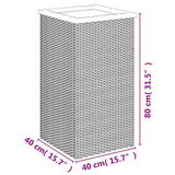 Planter Black 40x40x80 cm Poly Rattan