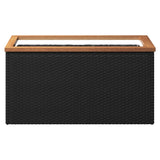 Planter Black 80x40x40 cm Poly Rattan